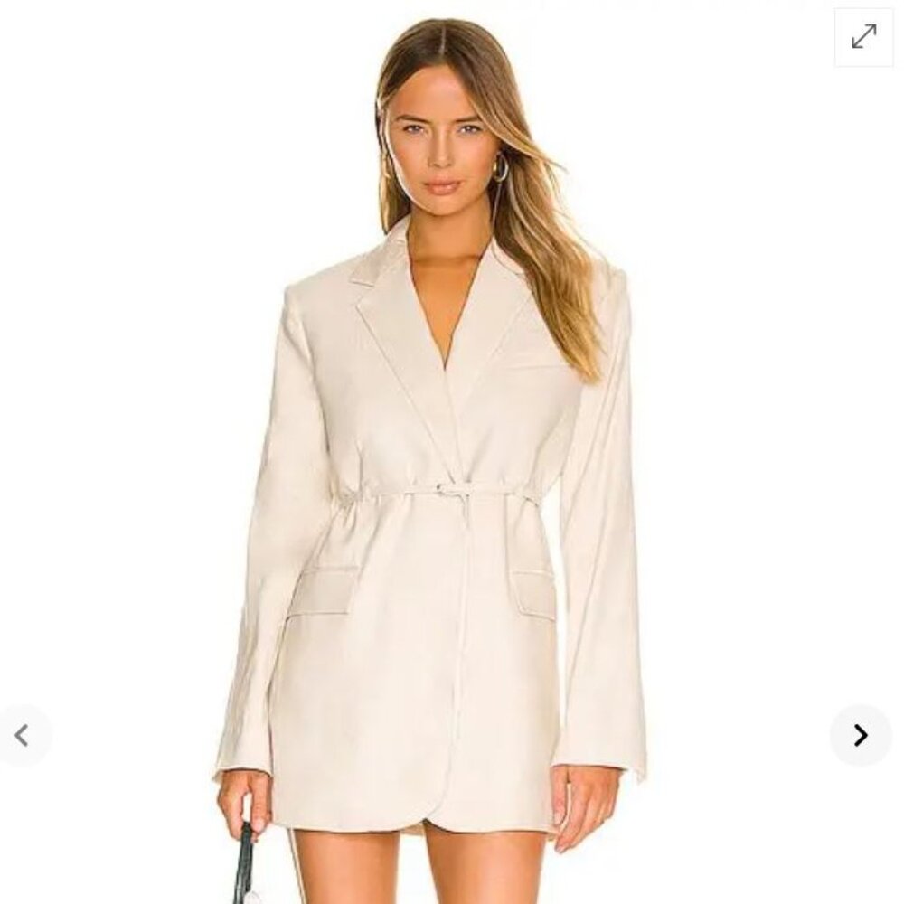 Revolve L'Academie || Danika Blazer Dress in Beige